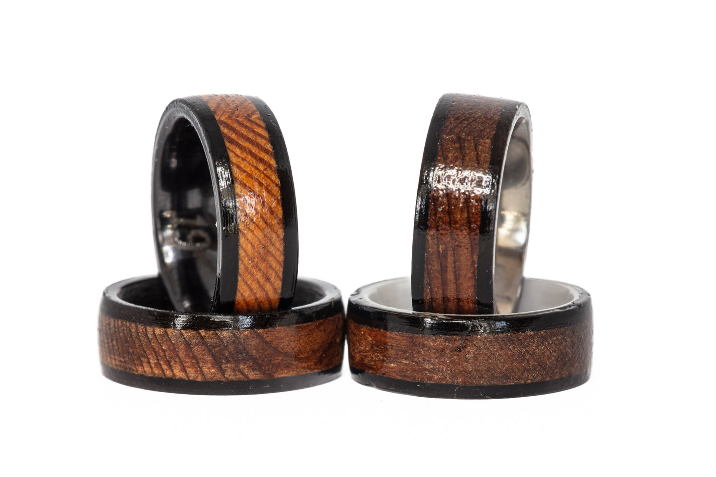 New Orleans Saints Seat Wood Ring (Black Edges)