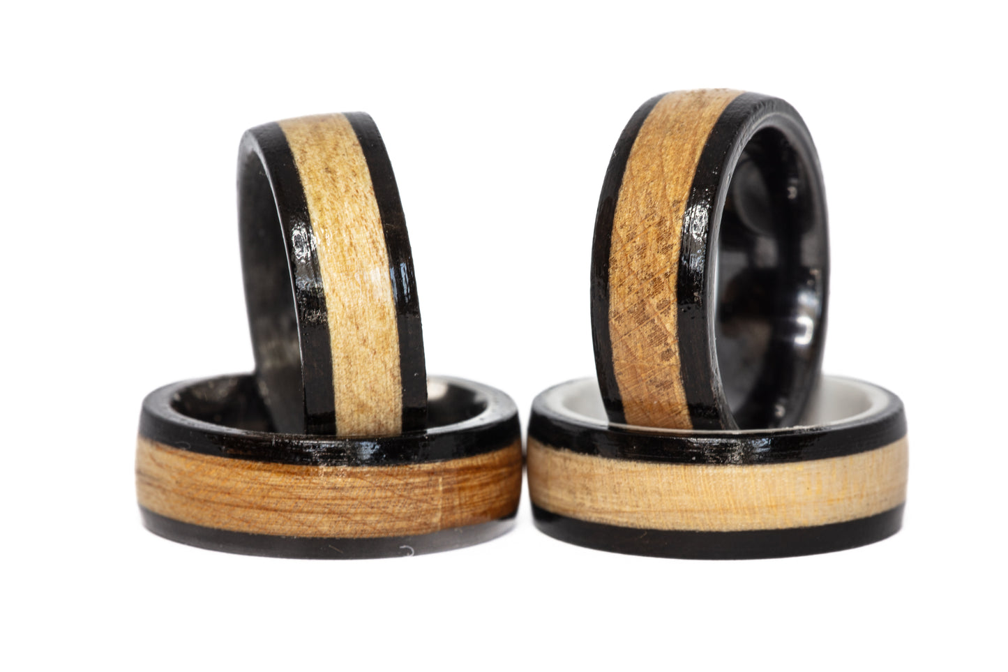North Carolina Tarheels Dean Dome Court Wood Ring (Black Edges)