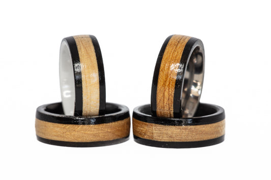 Washington Wizards Basketball Court Wood Ring (Black Edges)