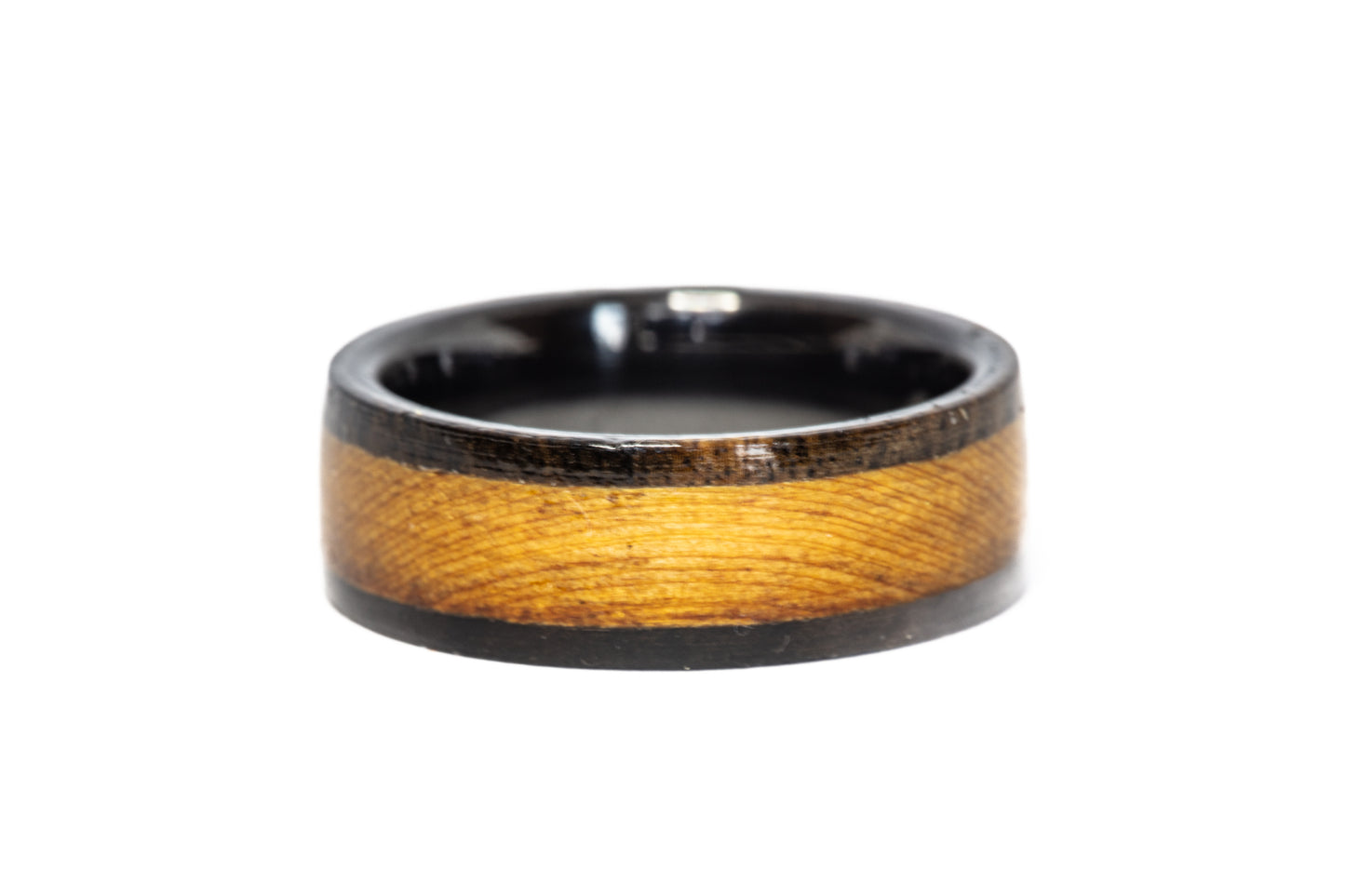 New Orleans Saints Seat Wood Ring (Black Edges)